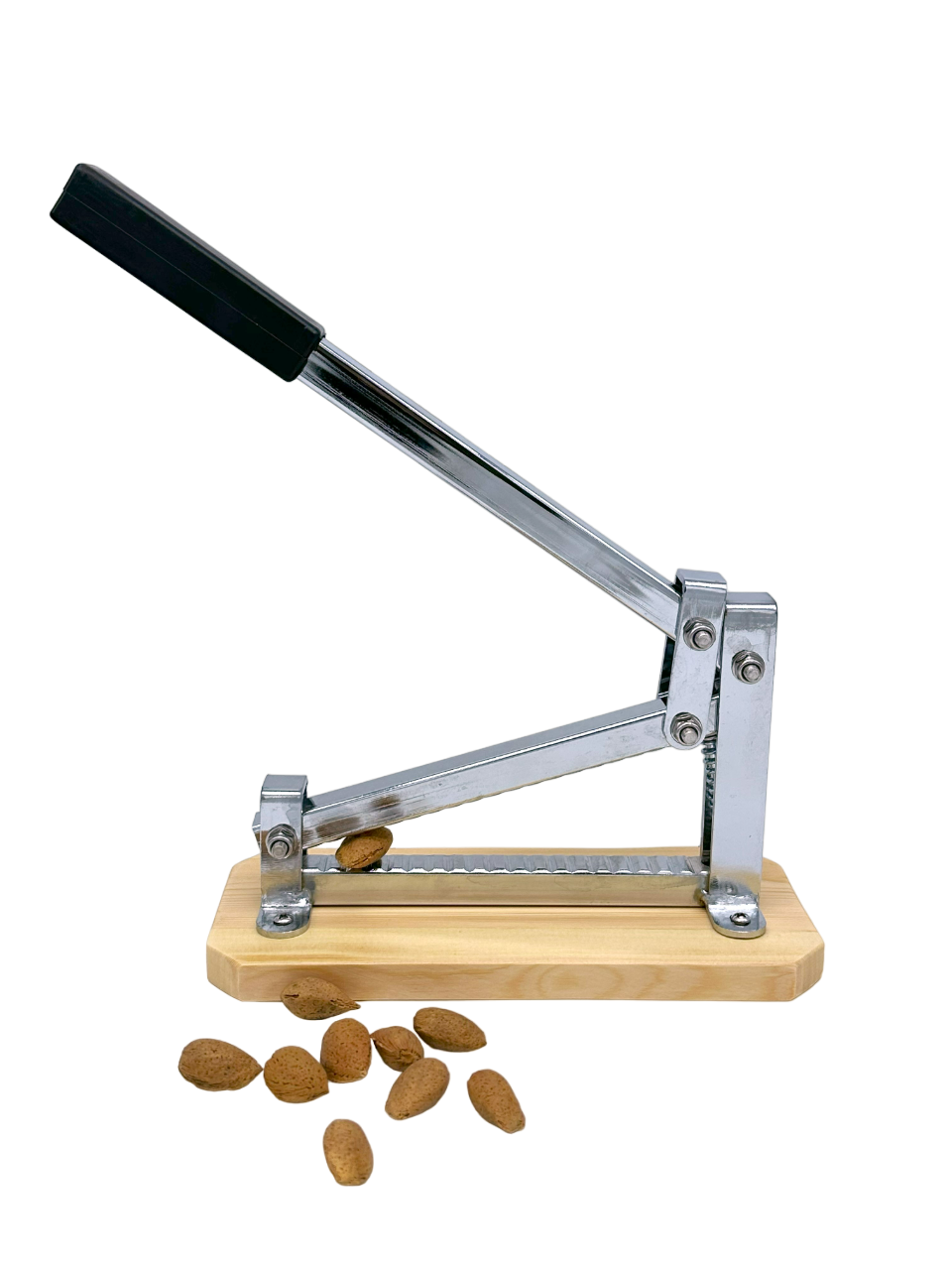 Robito Manual Nut Cracker disassembled, white background
