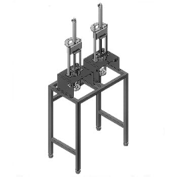 Technical drawing of Pelamatic double pneumatic pineapple peeler