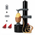 Robito Electric Potato Peeler, black, with battery and spare blades